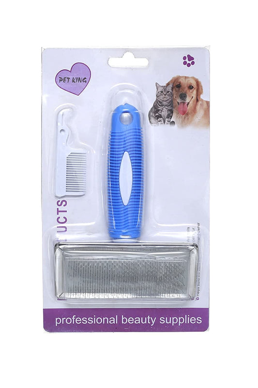 Pet King Brush For Cats & Dogs - Blue