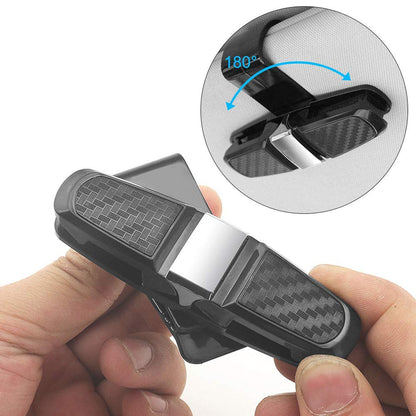 NA 2PCS Car Glasses Holder Car Sun Visor Sunglasses Holder with 180 Degree Rotational Ticket Card Clip Holder