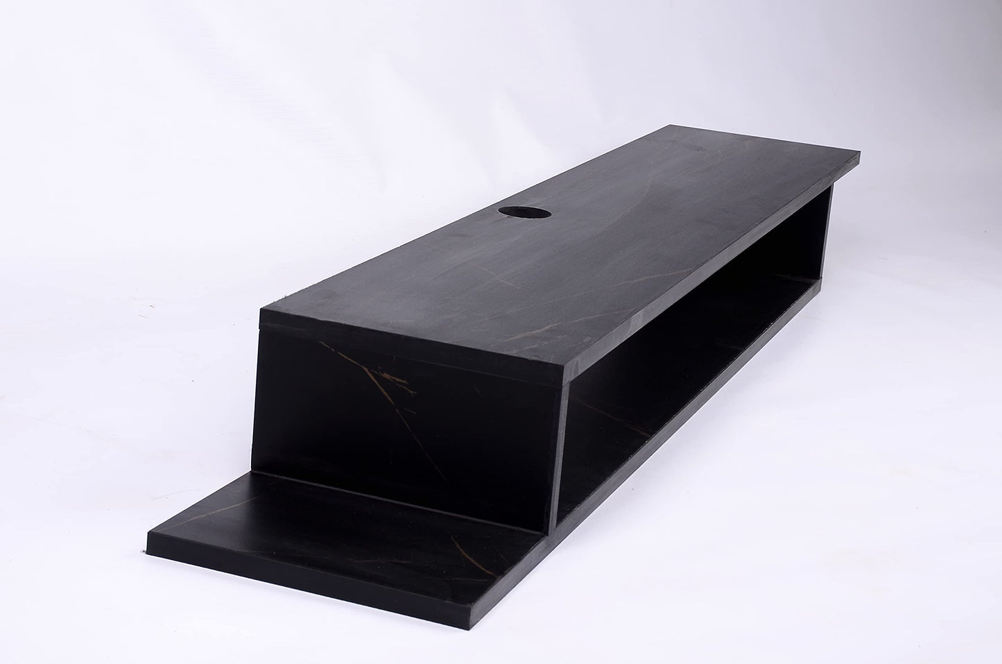 TV Stand Shelf, a versatile and spacious Entertainment Media Console measuring 135 cm, presented in a sophisticated and modern Black finish