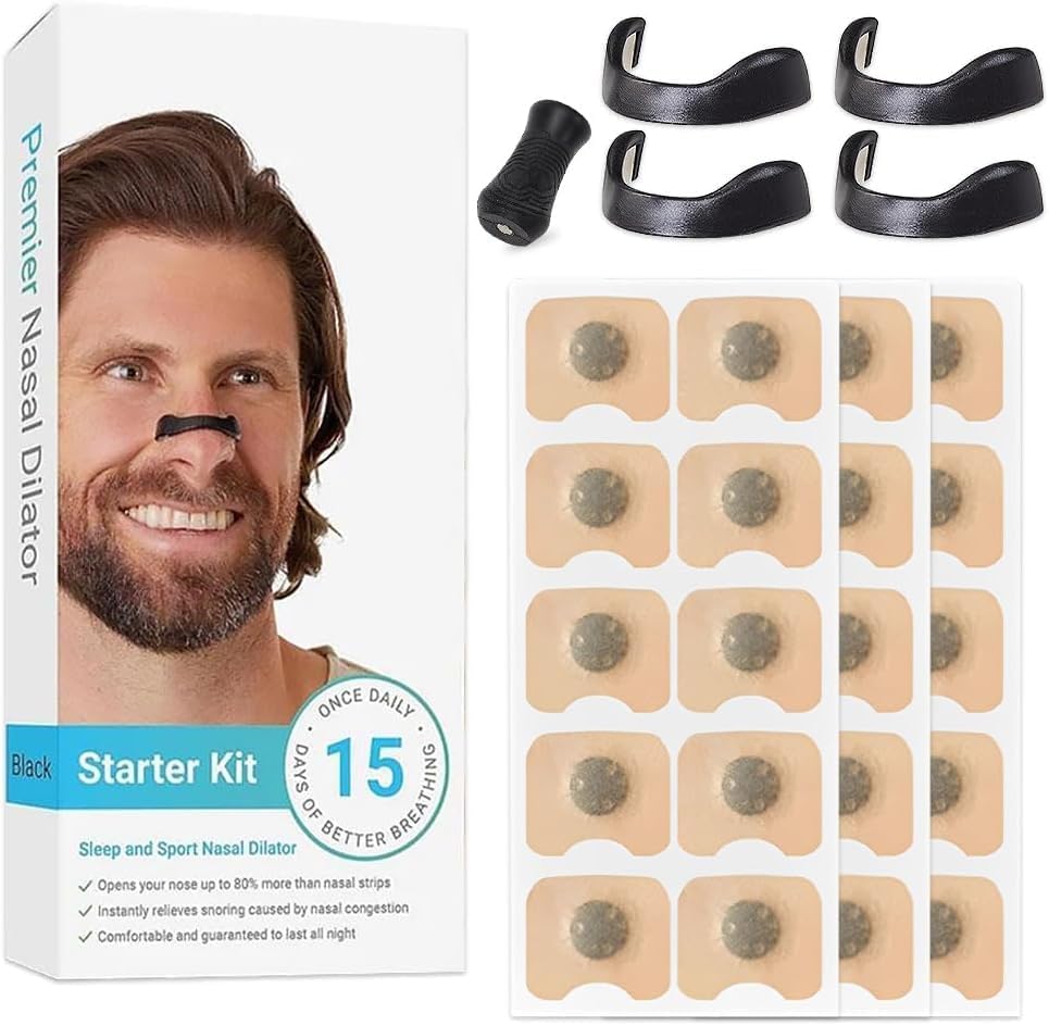 15 Pair Breathing Magnetic Nasal Strip Starter Kit Nose Strips For Breathing Reduce Snoring Nasal Pads Comfortable Anti-Snoring Equipment