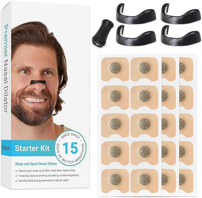 15 Pair Breathing Magnetic Nasal Strip Starter Kit Nose Strips For Breathing Reduce Snoring Nasal Pads Comfortable Anti-Snoring Equipment