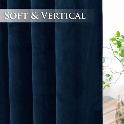 Elegant Velvet Curtains - Thermal Insulated Curtains for Living Room,steel Grommets - Light Blocking Shades - 2 panels