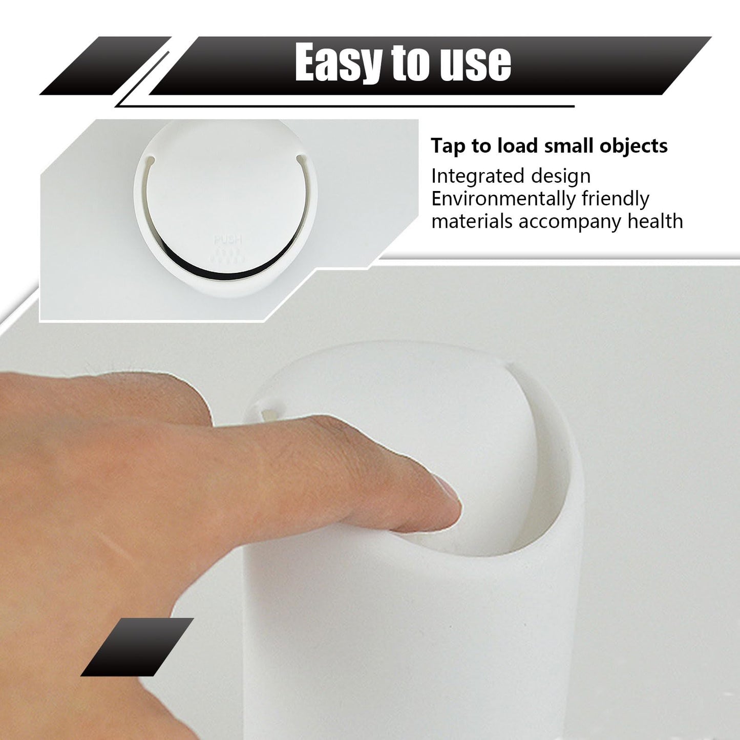 GKmow 1 PC Car Trash Can with Lid, 6.29" x 2.55" Portable Elastic Press Opening Environmentally Friendly Silicone Cup Storage Box, Convenient Modification Accessory, Suitable for Most Models (White)