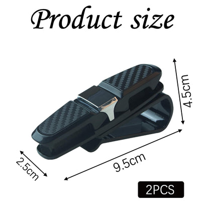 aqlbhz 2Pcs Sunglasses Holder For Car Car Glasses Holder Sun Visor Sunglasses With Card Clip Vehicle Glasses Clips Sunglasses Holder With 180 Degree Rotational Ticket Card Clip Holder