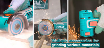 TOTAL 20V/2Ah Lithium-ion Cordless Mini Cut-off Tool| small Angle Grinder –Multifunctional Handheld