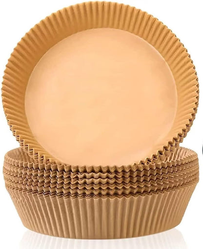 100 PCS Air Fryer Liners Square, Disposable Air Fryer Paper Liners, Parchment Paper Liner for Microwave, Non-Stick Grease-proof Paper for Air Fryer Compatible with Ninja Tower