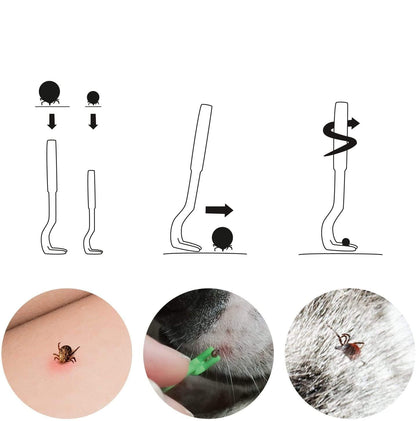 CathEU Painless Titanium Tick Removal Tool for Dogs, Cats