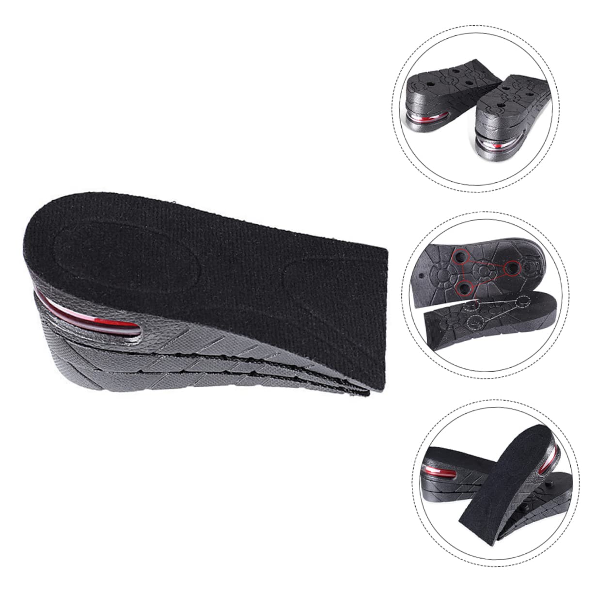 FOMIYES 2 Pairs Inner Booster Pad Height Increasing Insoles Height Increase Elevator Heel Cushion Insole Increased Insole Invisible Height Insole Velvet Adjustable Men and Women Insert