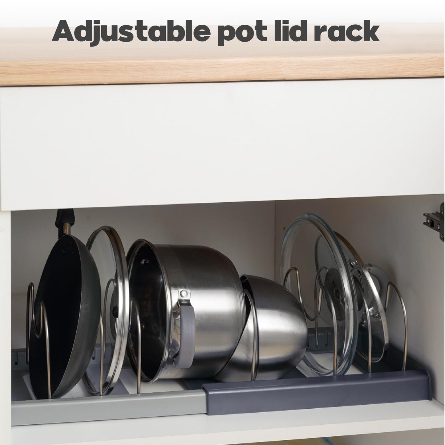 ZONJIE Kitchen Lid Holder, Pot Lid Holder, Pot Rack, Drawer, Cookware, Storage Rack, Dish Rack, Kitchen Cabinet, Pan Rack, Baking Mould, Kitchen, Cookware, Storage Room