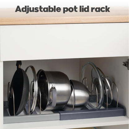 ZONJIE Kitchen Lid Holder, Pot Lid Holder, Pot Rack, Drawer, Cookware, Storage Rack, Dish Rack, Kitchen Cabinet, Pan Rack, Baking Mould, Kitchen, Cookware, Storage Room