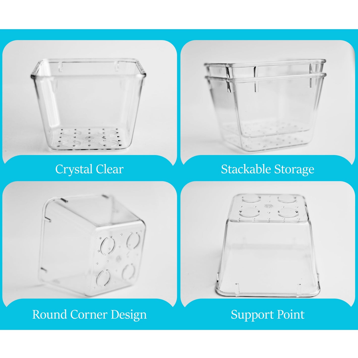 ZMS ZMS TRADERS 15 Pcs Clear Plastic Drawer Organizer Set – Unbreakable, Antislip Clear Organizing Bins for Makeup, Kitchen, Office, Bathroom Storage – Durable Clear Drawer Organizers