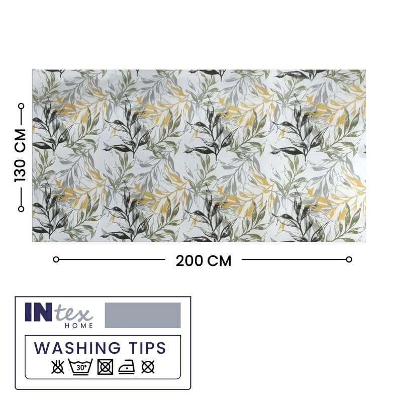 INtex Home Tablecloth, Linen Velvet Fabric, Soft Comfortable Material for Living Rooms Kitchens Bedrooms and Special Occasions, Elegant Table Cover - 130 x 200 cm - 1 Pc - Café x Warm Orange