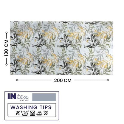 INtex Home Tablecloth, Linen Velvet Fabric, Soft Comfortable Material for Living Rooms Kitchens Bedrooms and Special Occasions, Elegant Table Cover - 130 x 200 cm - 1 Pc - Café x Warm Orange