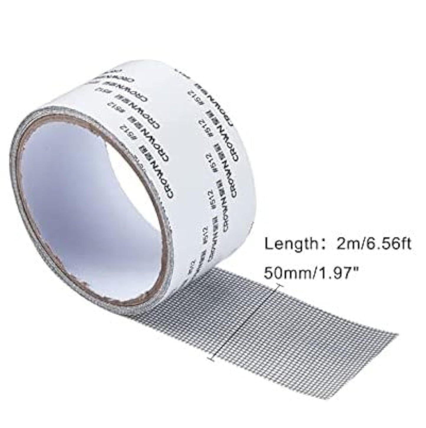2m Roll Window Screen Repair Stickers Total 19.68Ft Polyurethane(PU) Window and Door Screen Repair Tape Self Adhesive Waterproof Mesh Tape