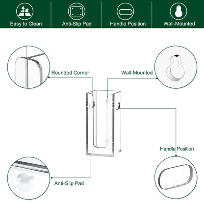 Clear Acrylic Coffee Cup Dispenser with Handles, Compartment Countertop or Wall Mounted Organizer for Hot and Cold Drink Cups and Lids