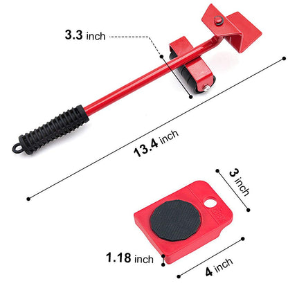 Dprofy Furniture Lifter Mover Tool Set Heavy Duty Furniture Lifter with 4 Sliders for Easy and Safe Moving, 360 Degree Rotatable Pads for Sofas, and Refrigerators