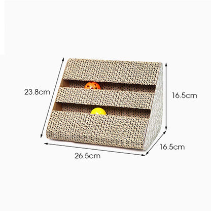 Legendog Cat Scratch Board Corrugated Paper Kitten Toy Kitten Scratcher Cat Toy with Bell Ball