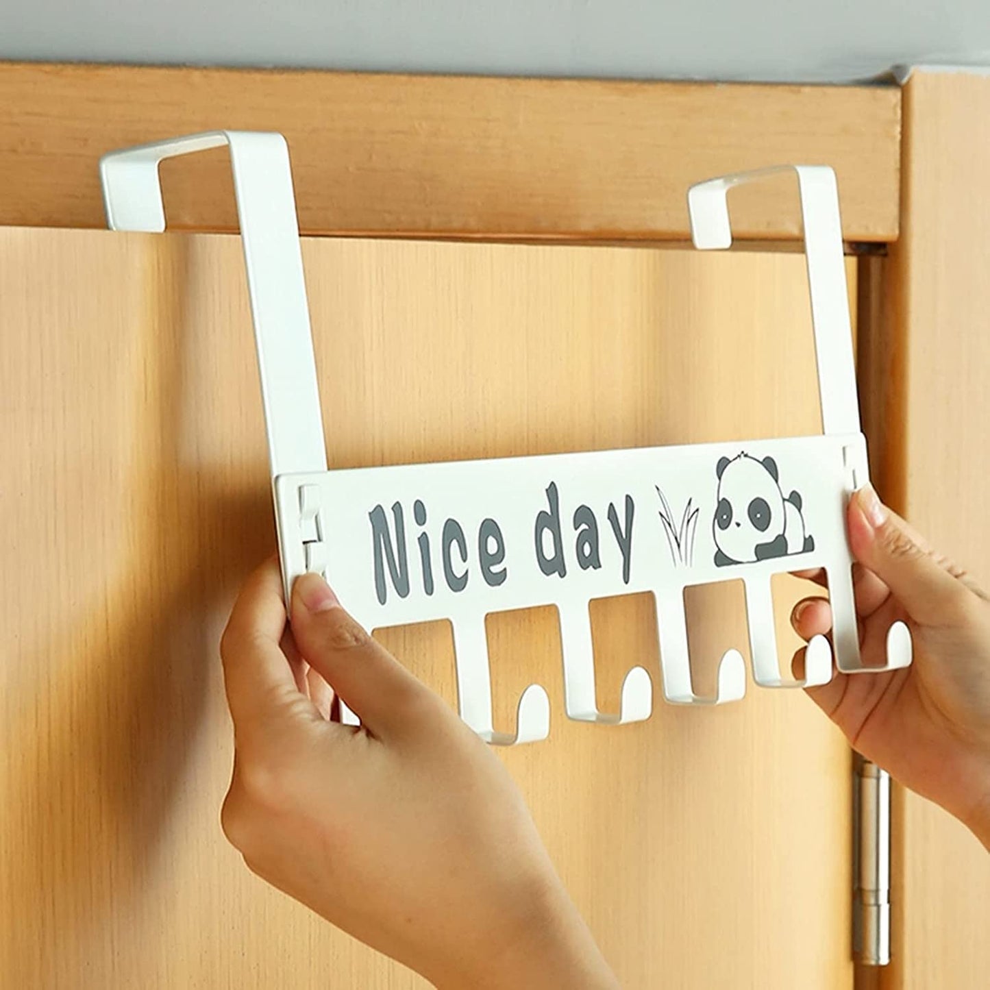 حامل معاطف بـ 6 خطافات، منظم معدني عالي التحمل مع 6 خطافات للمعاطف، والمناشف، والقبعات، والحقائب، مثالي للحمام، وغرفة النوم، والمطبخ، والمدخل