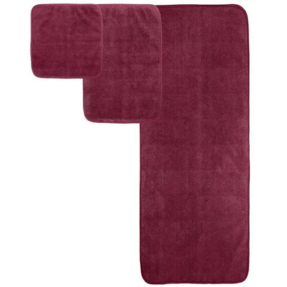 4-Piece Towel Set, 100% Cotton ? Includes 1 Bath Towel 140 cm x 70 cm, 1 Hand Towel 100 cm x 50 cm, 2 Washcloths 30 cm x 30 cm, Quick Dry, Super Soft, Highly Absorbent, No Fade, Burgendy