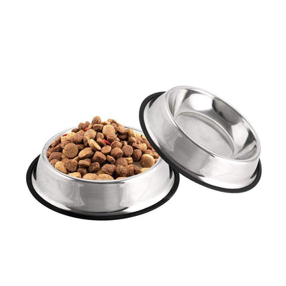 Stainless Steel Dog Bowls Set, 2 Pack No Slip Dog Bowls with Rubber Base for Medium