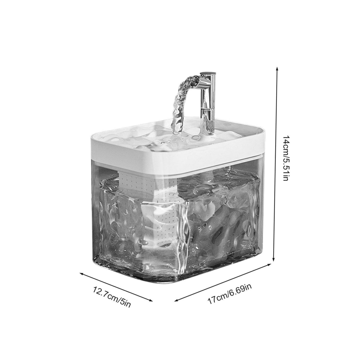 Cat Water Fountain, Silent Water Pump with Automatic Circulation Filter for Pets Pet with Filter for Birds and Dogs