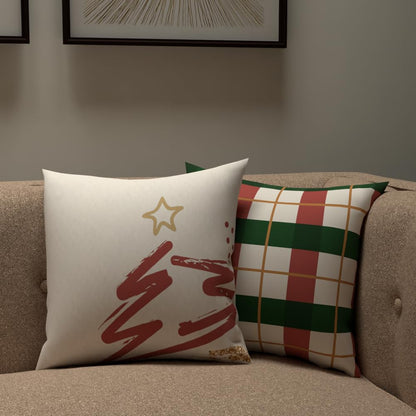 Christmas Cushion 40x40 CM, Washable Soft Holiday Pillow for Sofa, Bedroom, Living Room, or Office, Festive Decorative Accent