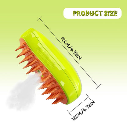 TONGXIYU Steamy Cat Brush, Cat Steamy Brush, 3-in-1 Steam Brush for Cats, Cat Care Brush, Pet Hair Removal Comb for Cats and Dogs