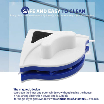 Magnetic Window Cleaner Double Side Window Cleaner Washing Equipment Wiper Tools for 3-8 mm Glass Thickness