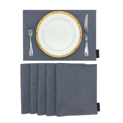 Cotton Placemats Set 6 Pieces of Placemats and Runner