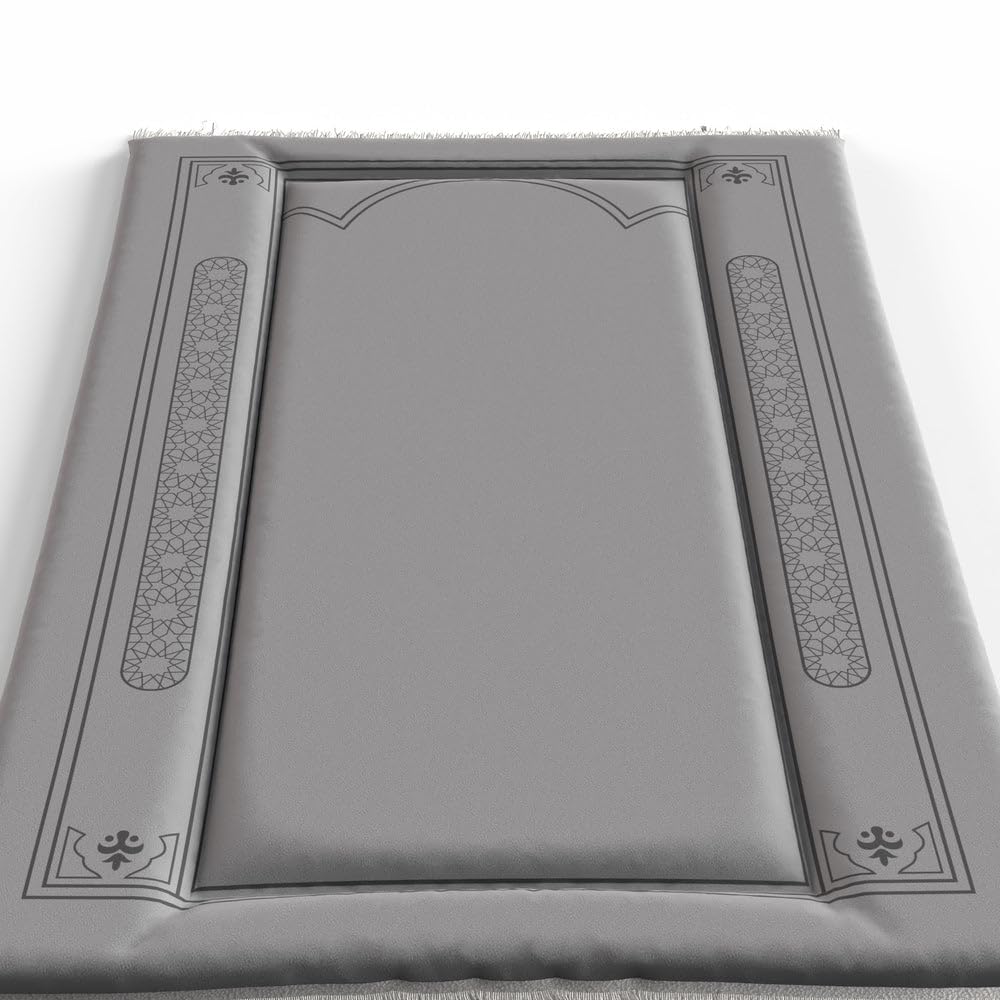 Sakina Padded Prayer Mat Soft Premium Velvet Face - Luxurious And Comfortable Prayer Rug With Elegant Design - Thickness Foam For An Ultimate Comfort Experience