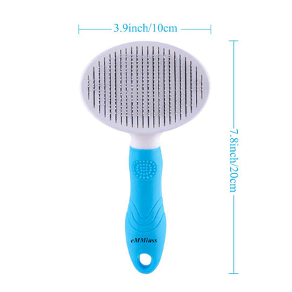 Cat brush, self cleaning slicker brushes for shedding and grooming removes loose undercoat, mats and tangled hair grooming comb for cats dogs brush massage-self cleaning