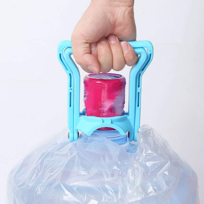 CHICTRY Plastic Gallon Drinking Water Bottle Handle Lifter Easy Lifting Advanced Ergonomic Energy Saving Bottle Carrier Buckets Tool Blue One Size
