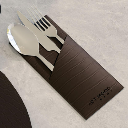 Leather Placemat Set with Coasters And Holders - Faux Leather Dining Table Protection - Heat And Scratch Resistant