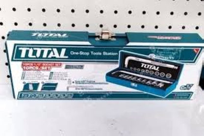 TOTAL 10 Pieces 10 Pieces 10-24 Mil Steel Box Tile Bit Set Metal Box THTL121101