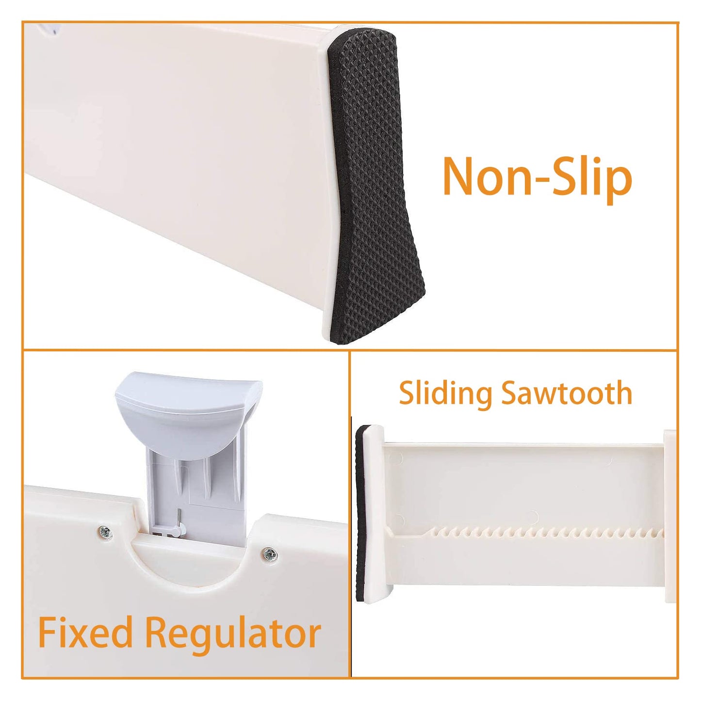 xocome Drawer Dividers Organizers, Adjustable Drawer Organizers for Kitchen Bedroom Chest of Drawers Closet Office (2 Pieces)