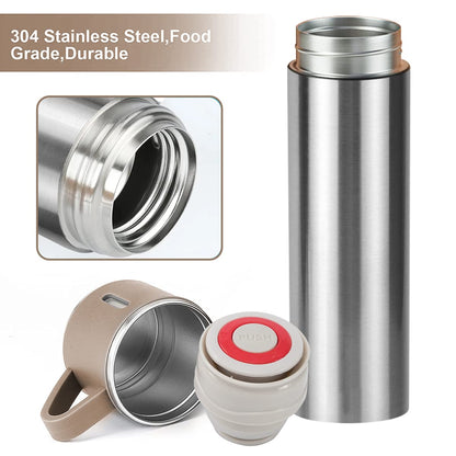 Coffee Thermos Stainless Steel Vacuum-Insulated Water Bottle, 500ml, Double-Wall Thermal Flask, Hot and Cold Beverage Container, Ideal for Travel and Office Use