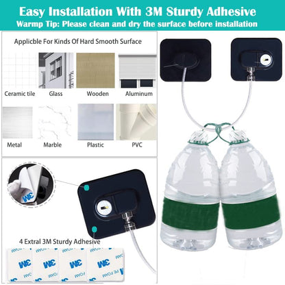 LandVK Child Safety Device Refrigerator Door Lock with Key & Adhesives, Cabinet Restrictor Cable for Toddler, Lock for Cupboards, Drawers, Fridge, Wardrobe, Washing Machine, Count 1