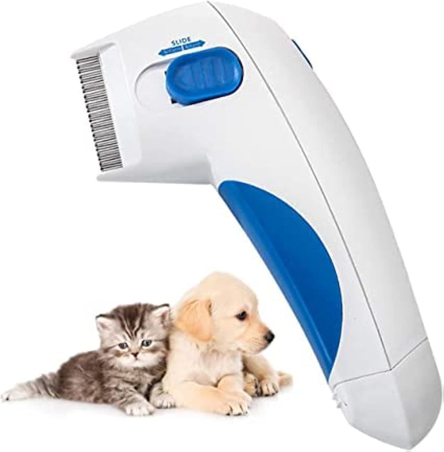 Electronic Comb Cleaning Brush Pets Flea Controller Perfect for Dogs & Cats, Kills & Stuns Fleas