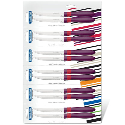 Cor And Cor Steak Knives Set - 2 Pieces, Purple