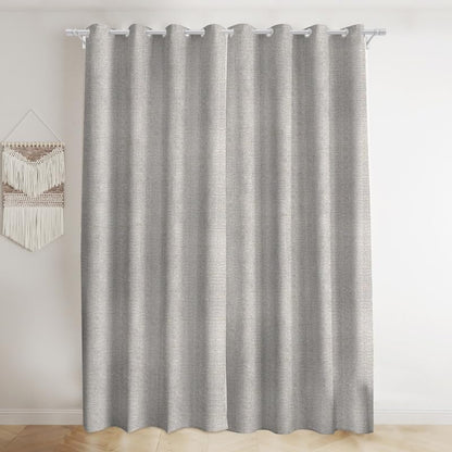 INtex CURTAINS HOUSE Natural Linen Semi-Sheer Window Drapes, Light-Filtering Privacy Curtains for Bedroom and Living Room, Steel Grommets, 2 Panels Cafe 130W x 265L
