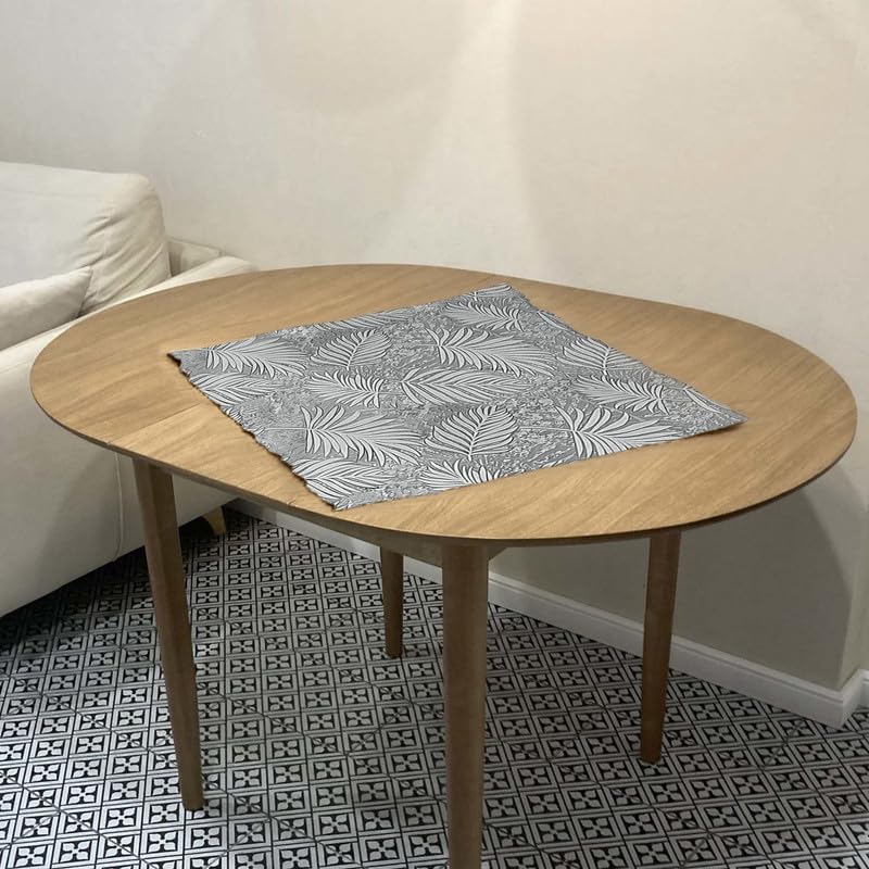 INtex HOME Analia Linen Tablecloth, Rectangular Dining Cover, Elegant and Durable, Soft Fabric, Easy-Care, Multi-Purpose for Home, Events, and Special Occasions, Set of 4 - Café - 60 x 60 CM