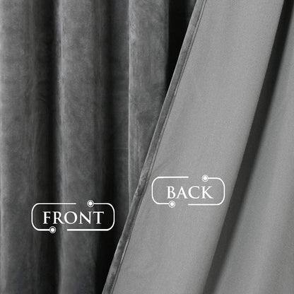 Elegant Velvet Curtains - Thermal Insulated Curtains for Living Room,steel Grommets - Light Blocking Shades - 2 panels