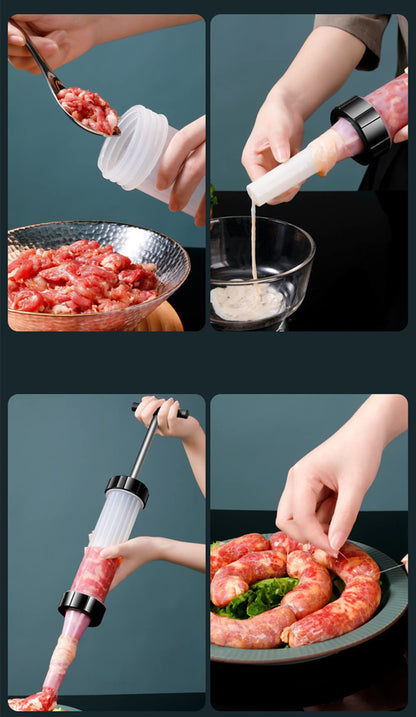ZNZNANG Hand Operated Salami Maker -Sausage Filling Machine -Household Sausage Filler-Homemade Sausage Filling Machine Easily Make Various Sausages at Home