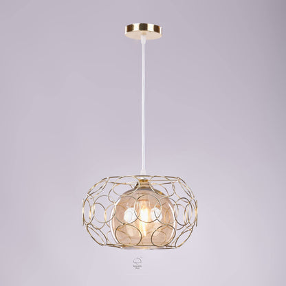 Nagafa Shop, Aluminum Gold Ball Roof Pendant Light, Modern 1 Lamp,
