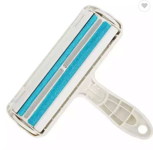 Reusable dog and cat hair remover, reusable dog and cat car hair remover, reusable dog and cat furniture hair remover (white and blue)