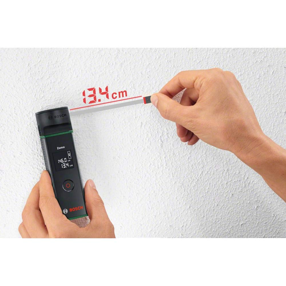 Bosch 603672700 Laser Measure Zamo (3rd Generation, Measurement Range: 0.15 – 20.00 m, in Carton), 22.3 mm*105.0 mm*38.0 mm