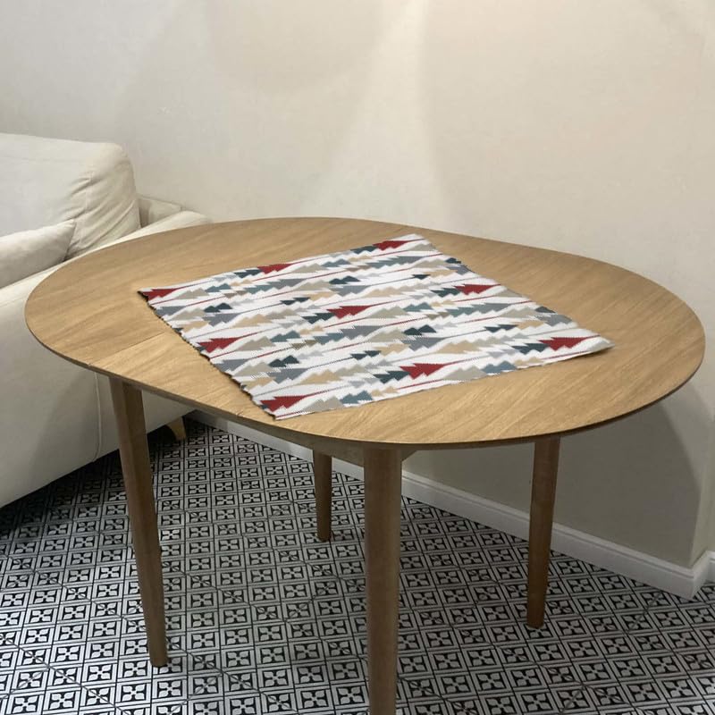 INTEX HOME Sofia Elegance Square Tablecloth – Luxurious Linen Velvet – Kitchen & Living Room Tables – For Ramadan & Events – Multiple Sizes Available – 1 Pc -130x130 cm - Multicolour