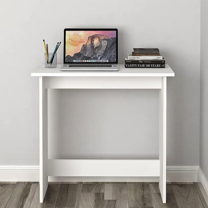 Furniture Modern Desk in White, L80 x W40 cm, Work from Home Table, Home Office Computer Table, Kids Study Desk, CompactWood Table for SmalLSpaces, Minimalist Design