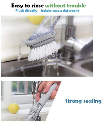Automatic Cleaning Brush Built-in Soap Dispenser, Sponge Head for Easy Cleaning of Utensils, Dishes, Sink and Kitchen Tools - Practical and Convenient Design - 1 Piece