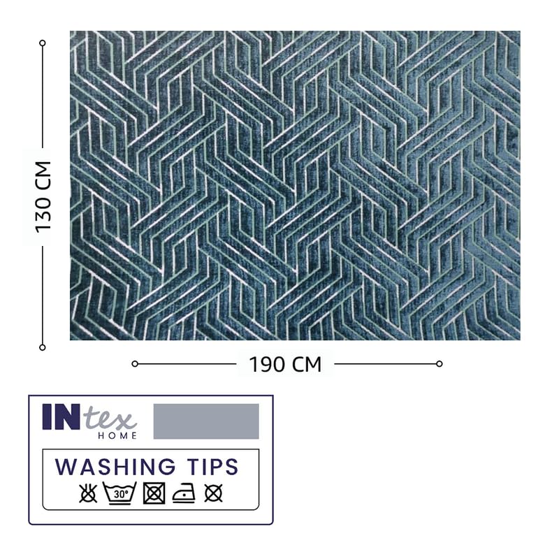 INtex Home Rectangular Tablecloth, Nadia’s Geometrical Design in Heavy Duty Linen Velvet Fabric, Soft Touch for Reception Living Room and Special Occasions - 1 Pc - 130 x 130 cm - Light Biege